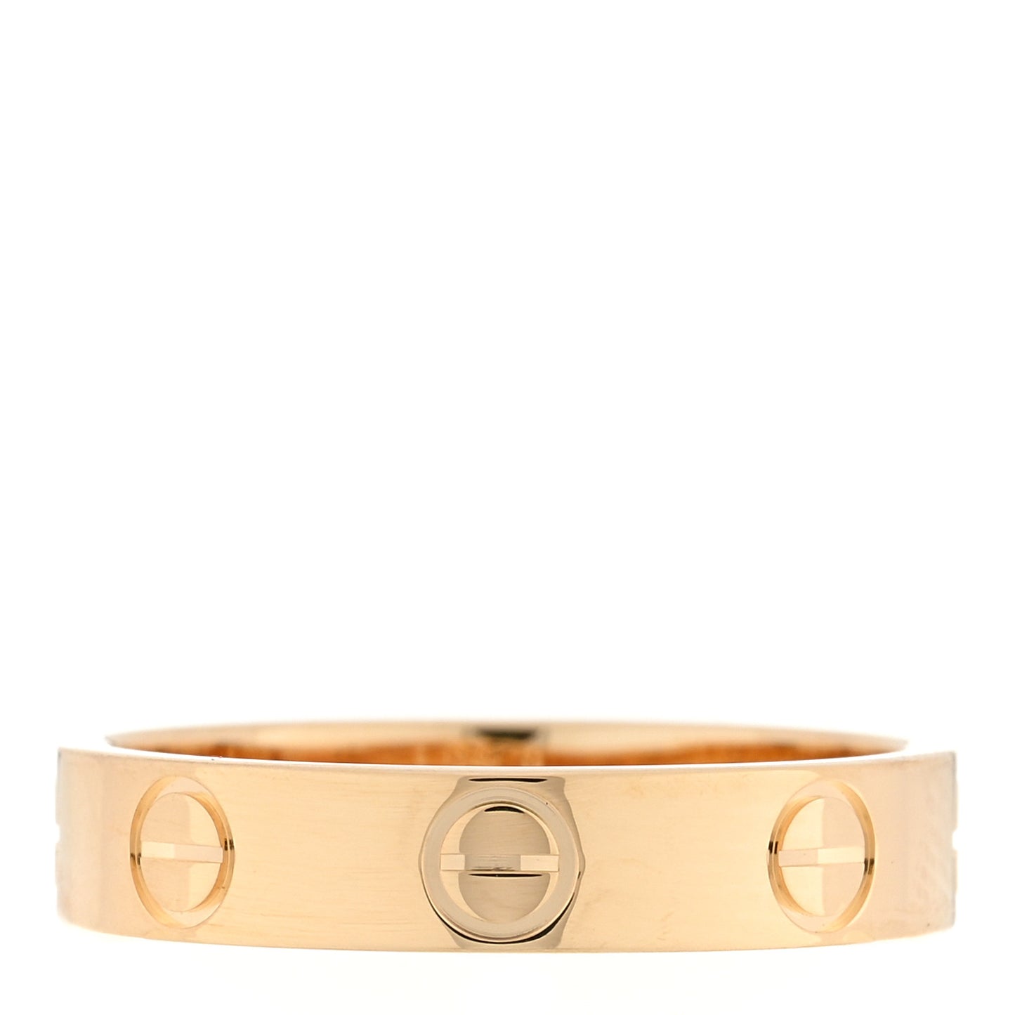 18K Yellow Gold 3.5mm LOVE Wedding Band Ring 48 4.5