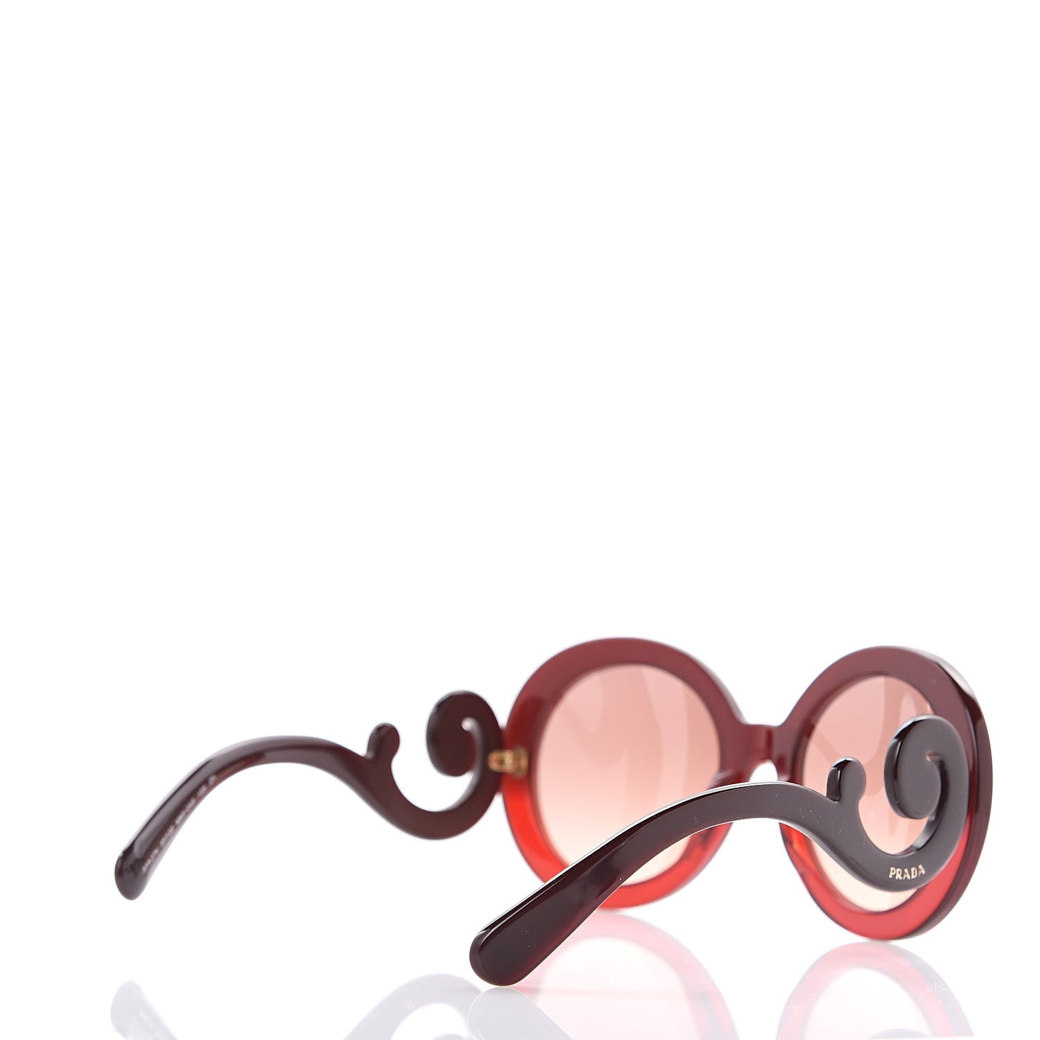 Prada Baroque Sunglasses SPR27N Red 4 of 7