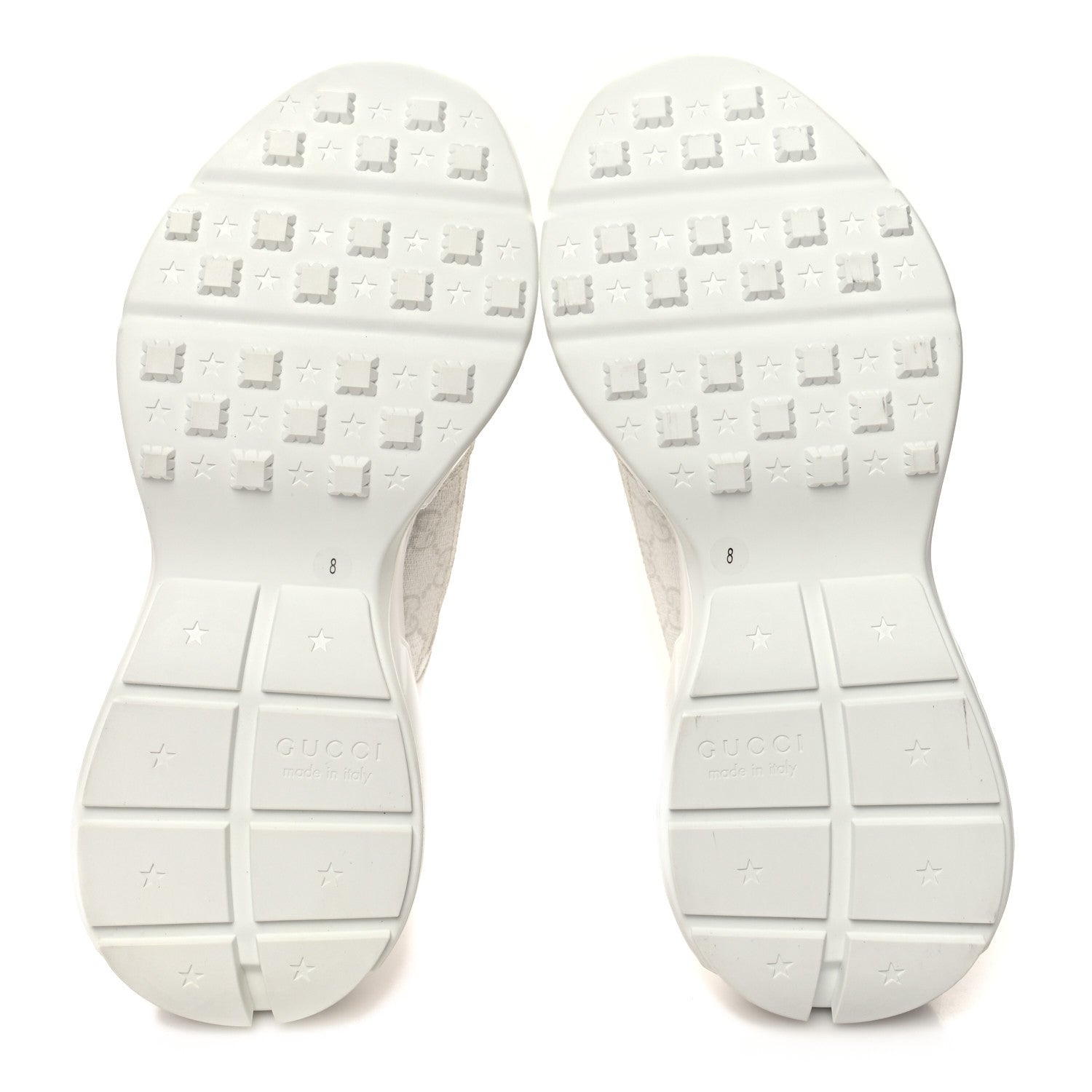 Gucci Tessuto Monogram GG Supreme Printed Mens Gucci Run Sneakers 8 White 5 of 10