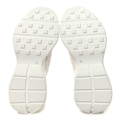 Gucci Tessuto Monogram GG Supreme Printed Mens Gucci Run Sneakers 8 White 5 of 10