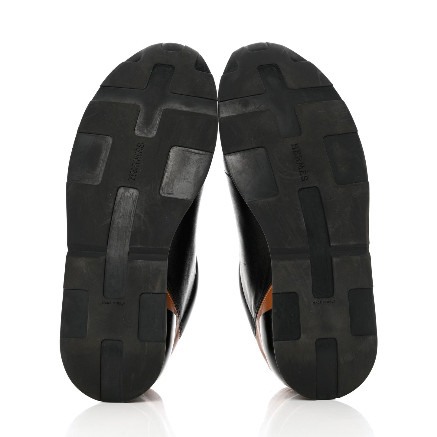 Calfskin Mens Miles Sneakers 42.5 Black