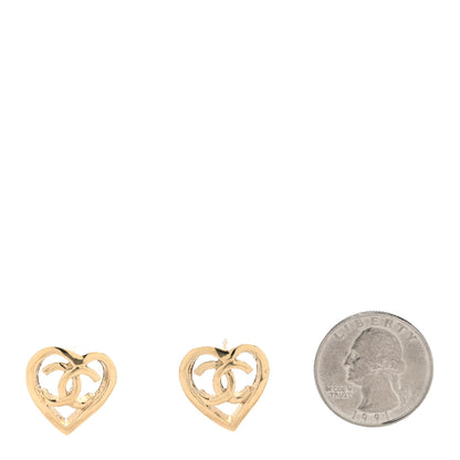 Chanel Metal CC Heart Coco In Love Earrings Gold 2 of 5