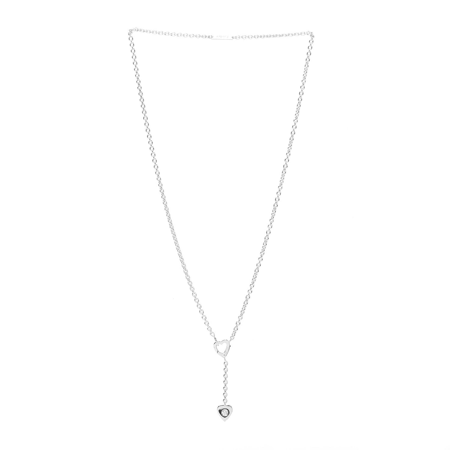 18K White Gold Diamond Mon Amour Lariat Necklace
