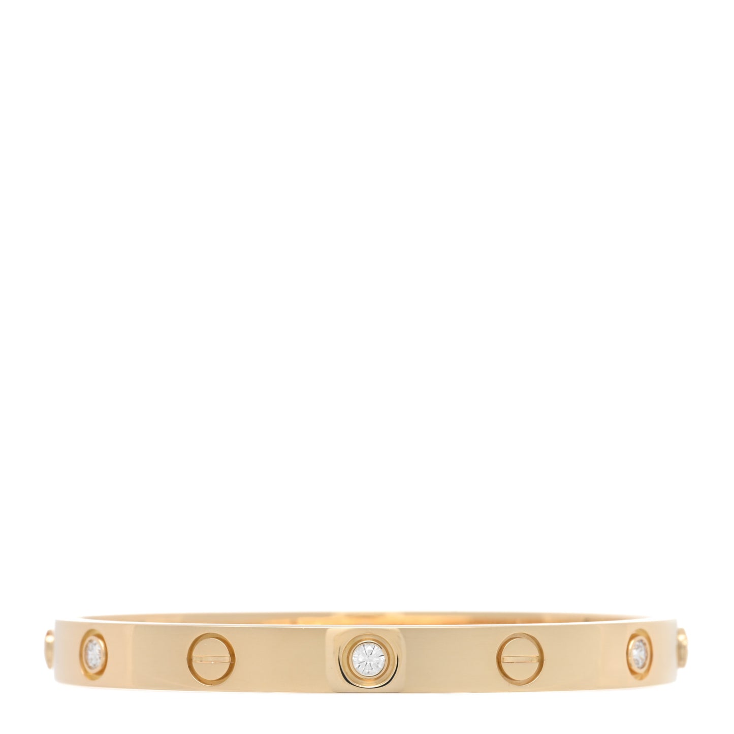 18K Yellow Gold 6 Diamond LOVE Bracelet 16