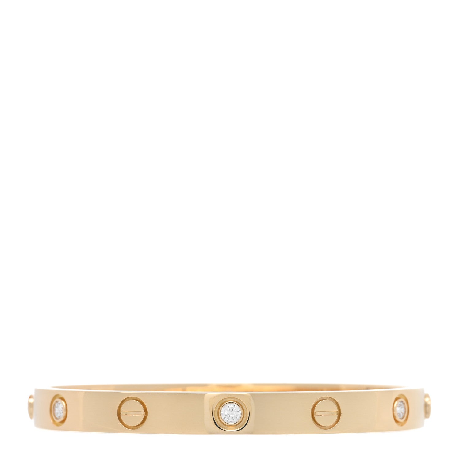 Cartier 18K Yellow Gold 6 Diamond LOVE Bracelet 16 2 of 6