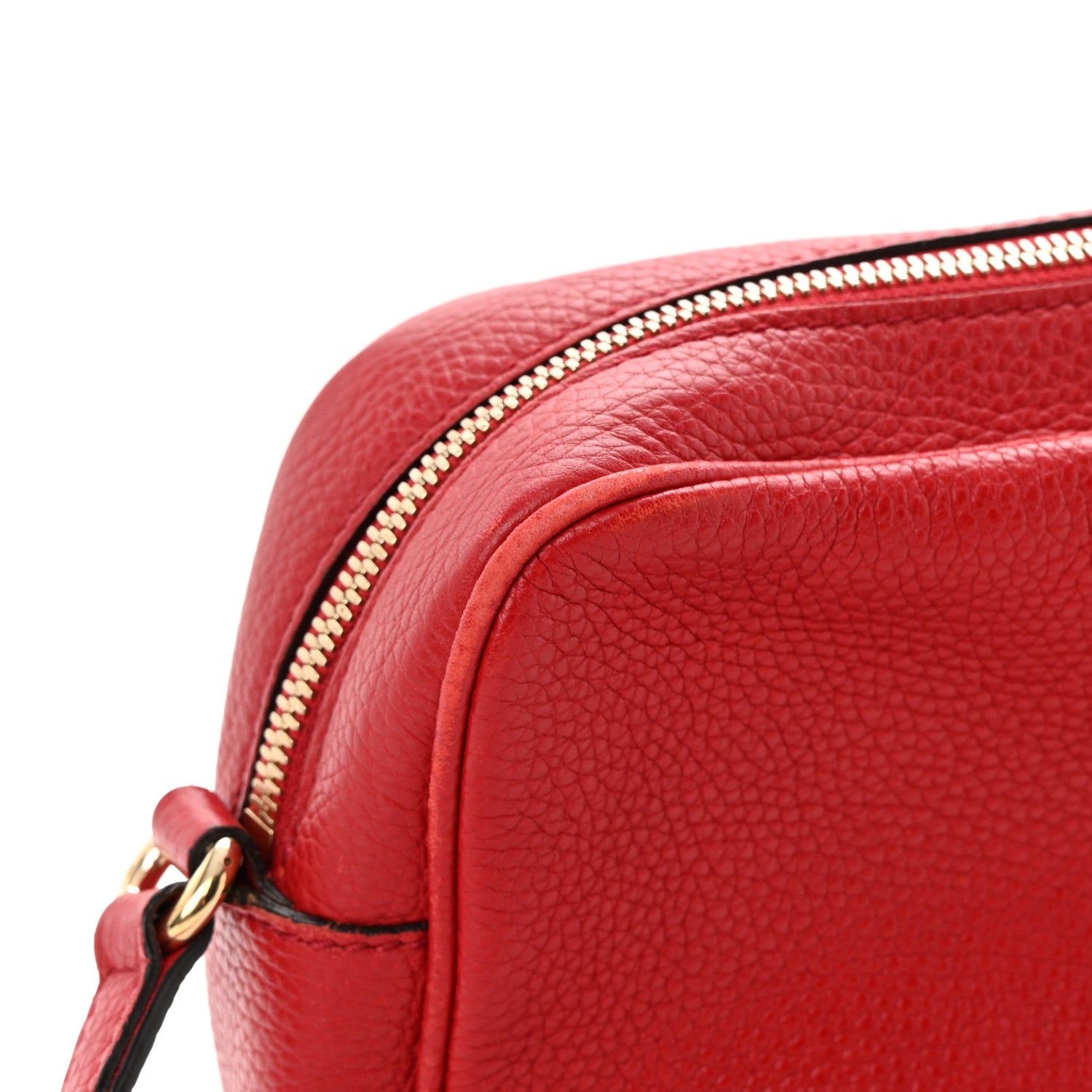 Gucci Pebbled Calfskin Small Soho Disco Bag Tabasco Red 13 of 17