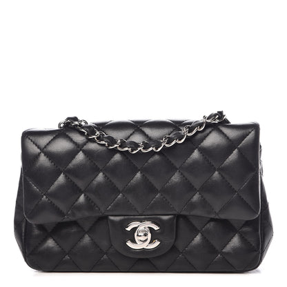 Chanel Lambskin Quilted Mini Rectangular Flap Black 1 of 9