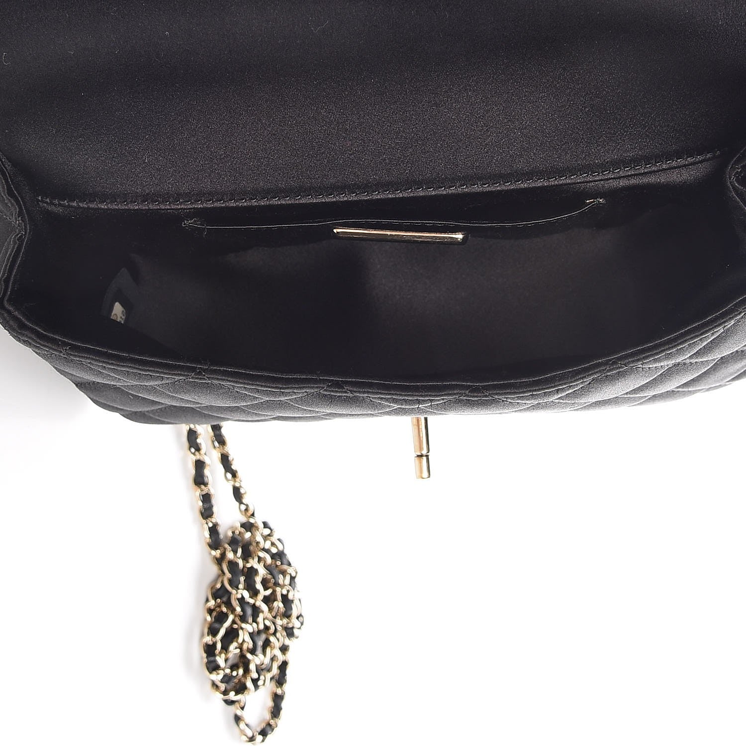 Chanel Satin Quilted Flap Black 5 of 8