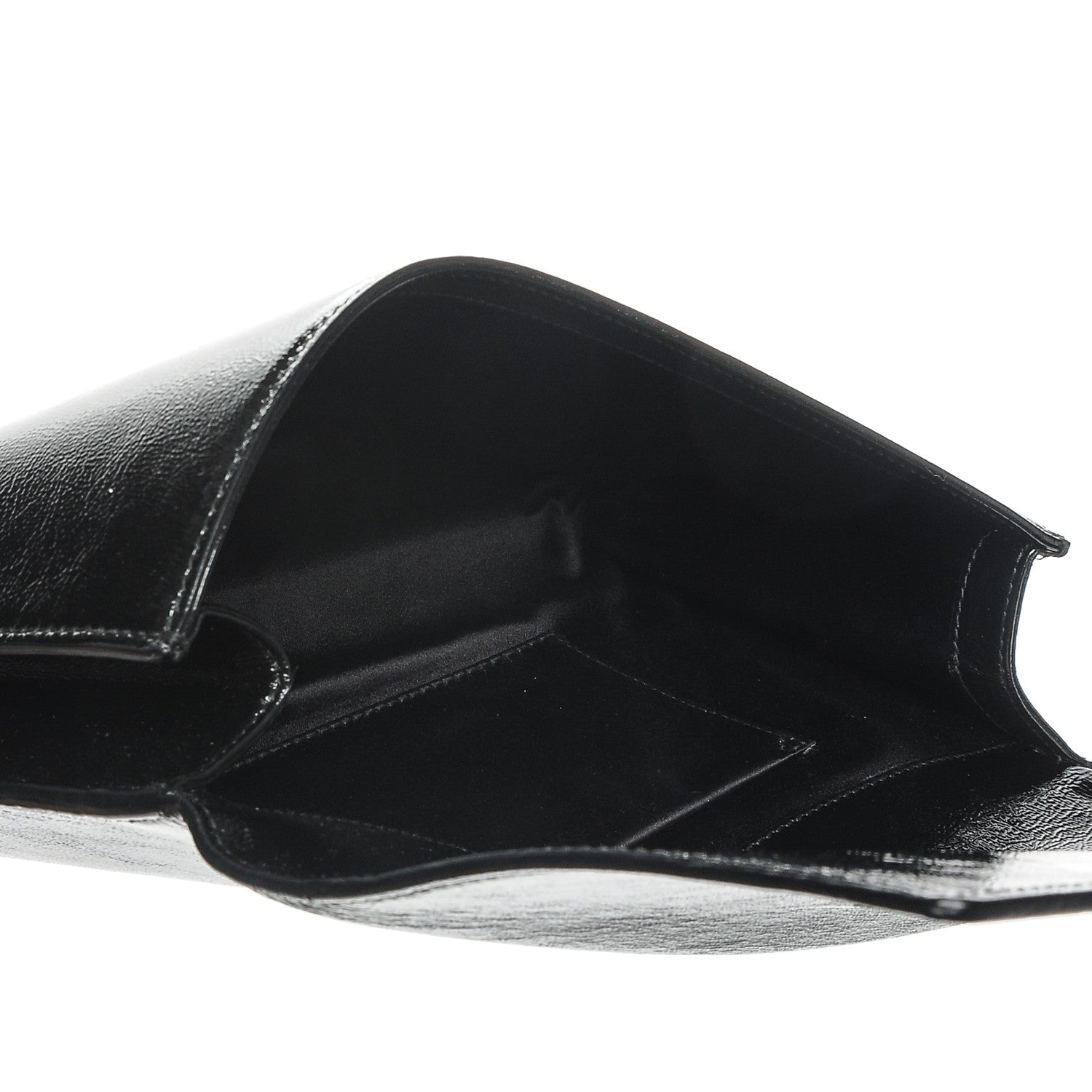 Saint Laurent Textured Patent Monogram Large Belle De Jour Clutch Black 5 of 7