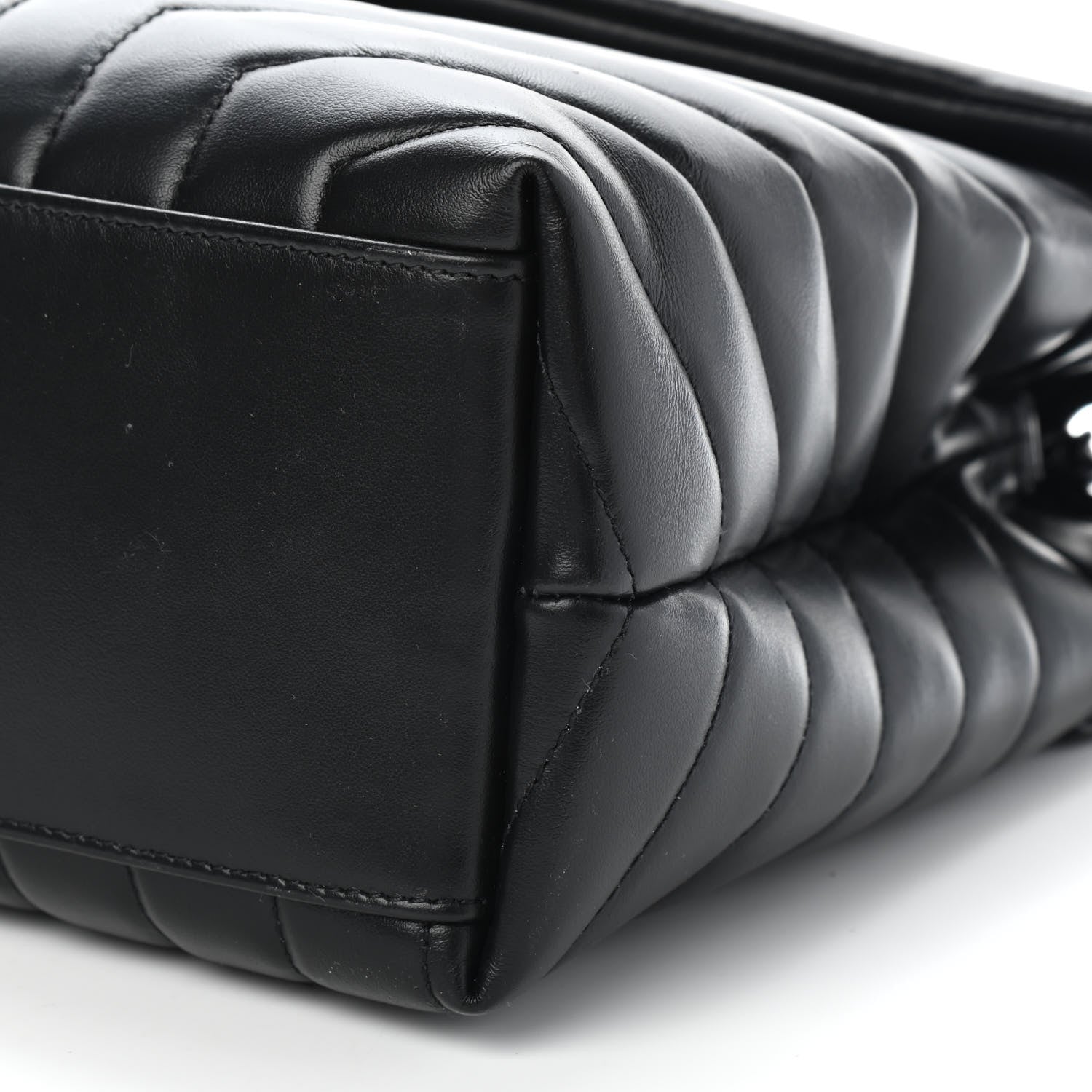 Saint Laurent Calfskin Y Quilted Monogram Medium Loulou Chain Satchel Black 9 of 9
