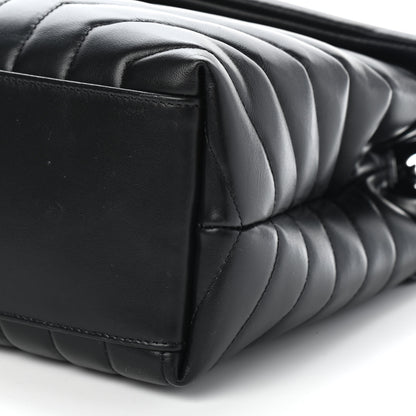 Saint Laurent Calfskin Y Quilted Monogram Medium Loulou Chain Satchel Black 9 of 9