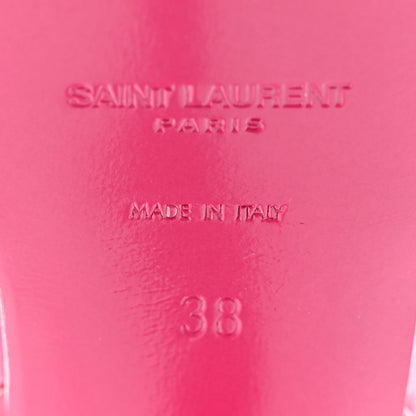 Saint Laurent Calfskin Tribute 105 Platform Sandals 38 Fuchsia 6 of 19