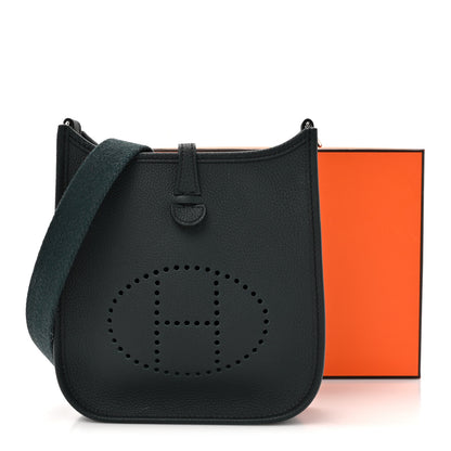 Hermes Taurillon Clemence Amazone Evelyne TPM Vert Rousseau Vert Cypress 11 of 11