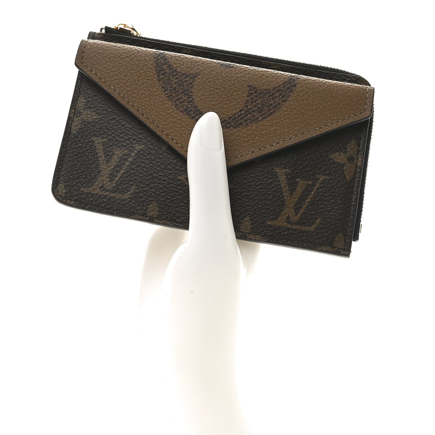 Reverse Monogram Recto Verso Card Holder Brown