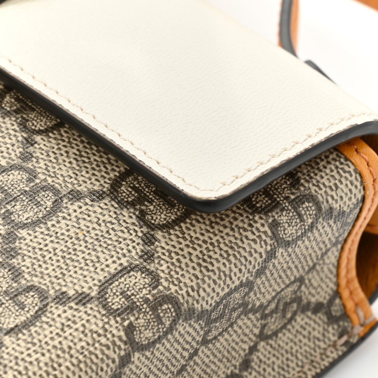 GG Supreme Monogram New Sakai Calfskin Mini Padlock Top Handle Shoulder Bag Beige Ebony Mystic White Sun Oil