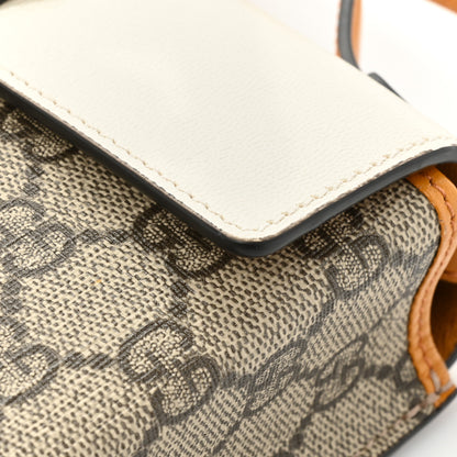 Gucci GG Supreme Monogram New Sakai Calfskin Mini Padlock Top Handle Shoulder Bag Beige Ebony Mystic White Sun Oil 13 of 18