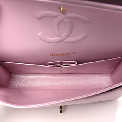 Chanel Iridescent Calfskin Quilted Medium Double Flap Light Pink 5 of 10