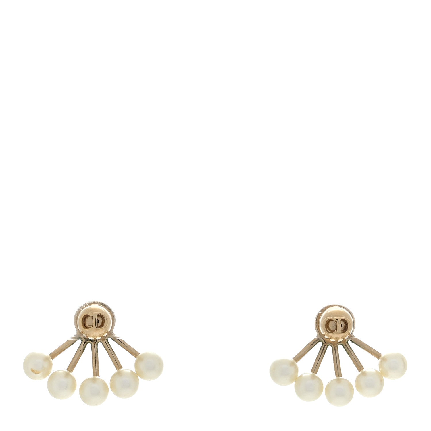 Christian Dior Pearl La Peite Tribale Earrings Gold 1 of 4