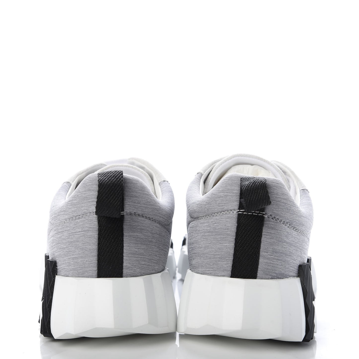 Technical Canvas Suede Goatskin Bouncing Sneakers 37 Gris White