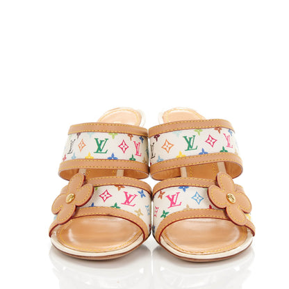 Louis Vuitton Monogram Multicolor Sandals 38 White 2 of 9