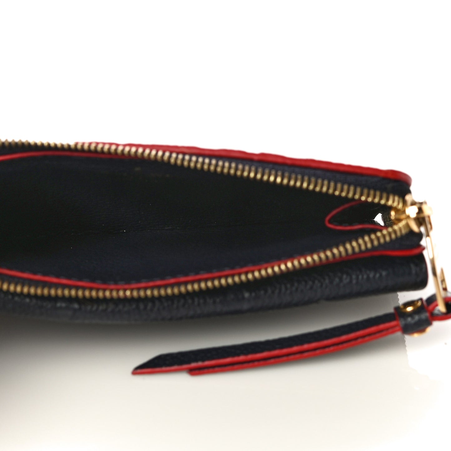Empreinte Recto Verso Card Holder Marine Rouge
