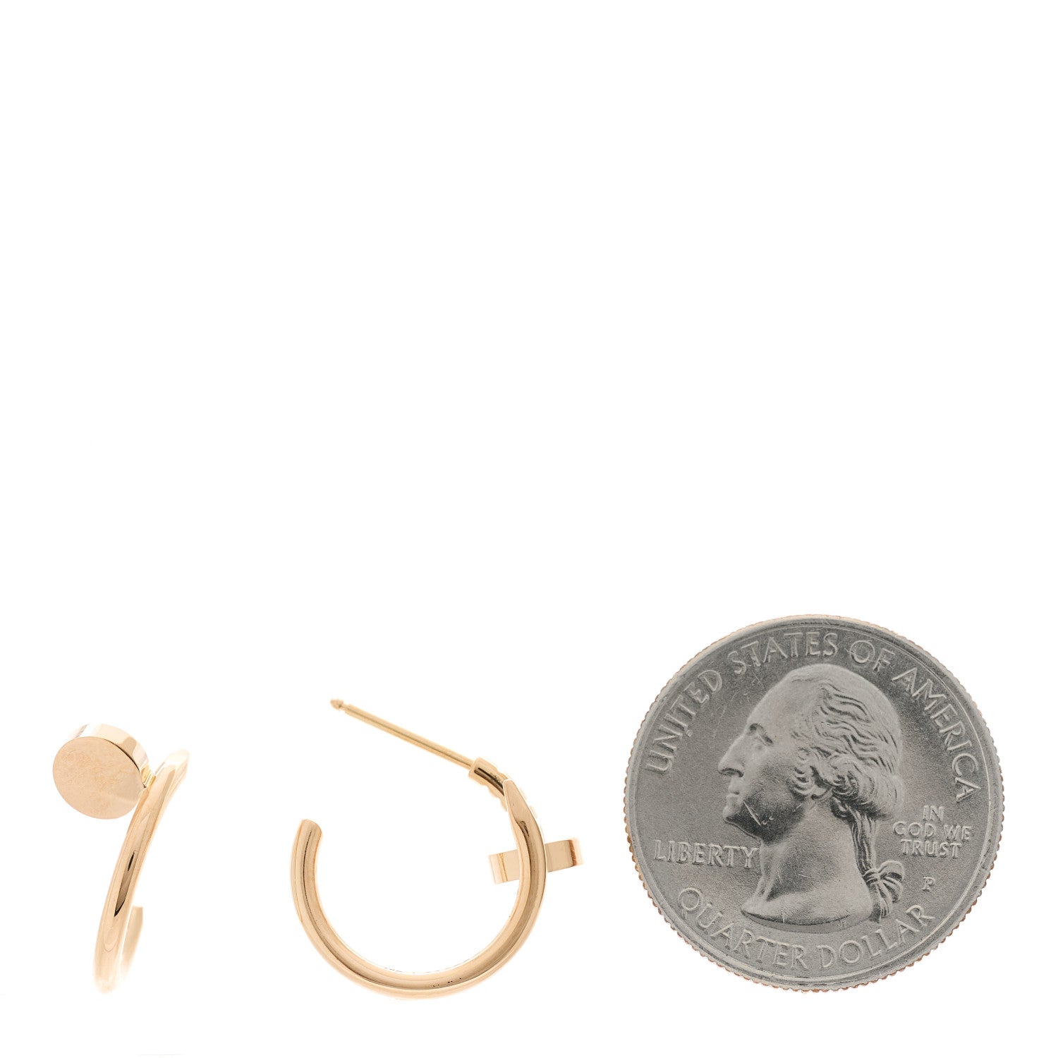 Cartier 18K Pink Gold Juste Un Clou Hoop Earrings 2 of 6
