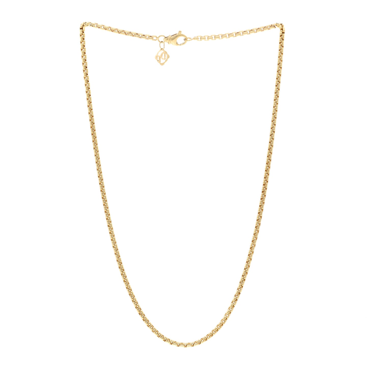 18K Yellow Gold 2.5mm Box Chain Necklace 16"