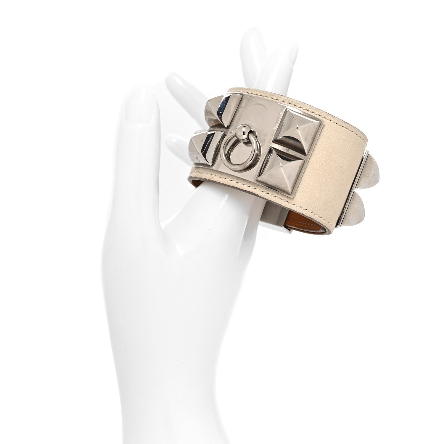 Hermes Swift Collier de Chien CDC Bracelet S Craie 2 of 7