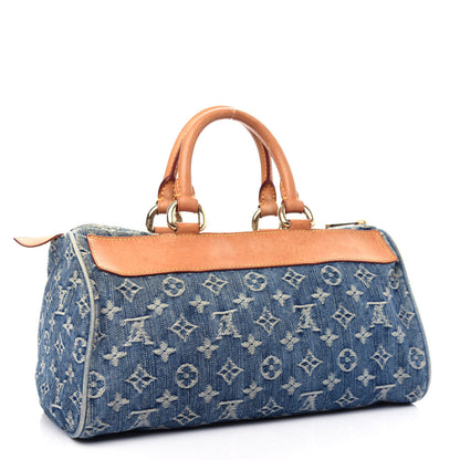 Louis Vuitton Monogram Denim Neo Speedy Blue 3 of 9