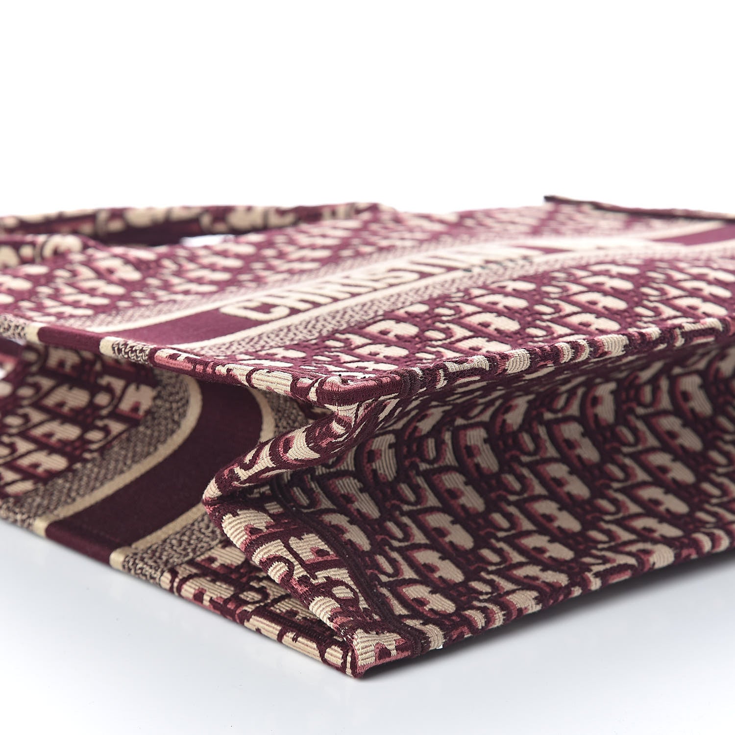 Christian Dior Oblique Medium Book Tote Burgundy Multicolor 8 of 10