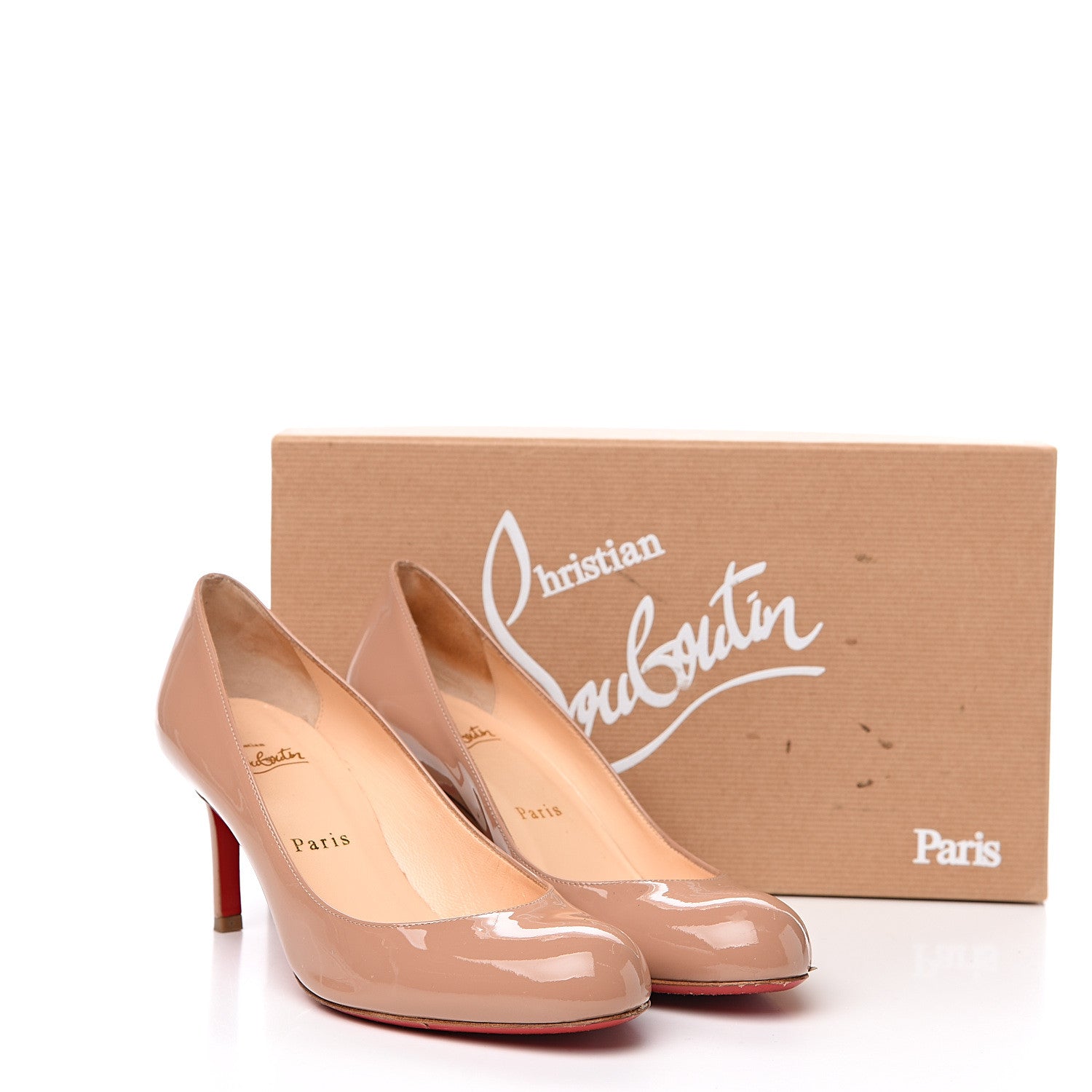 Christian Louboutin Patent Simple 70 Pumps 36.5 Nude 11 of 11