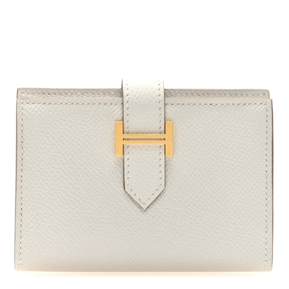 Hermes Epsom Bearn Card Holder Wallet Gris Pale 1 of 6