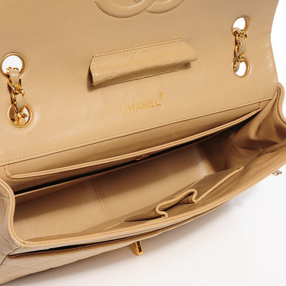 Chanel Lambskin Quilted Medium Single Flap Beige 5 of 10