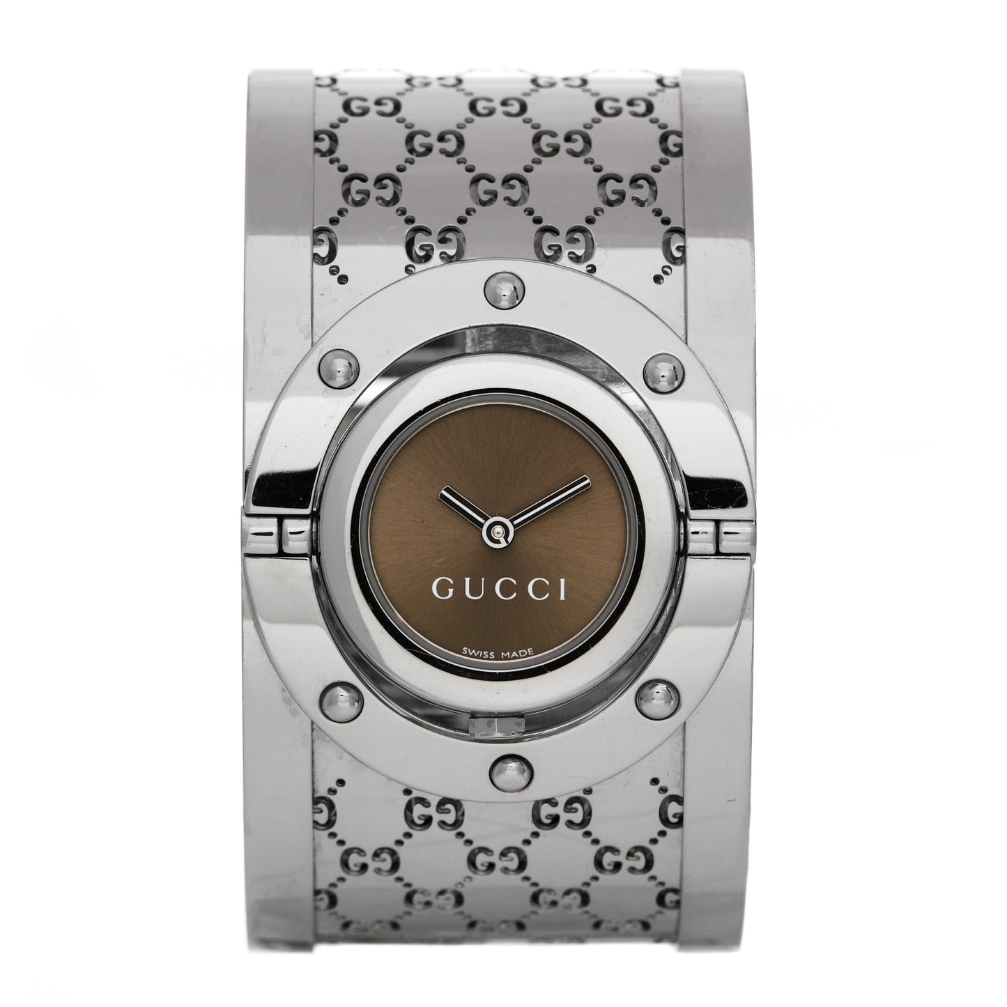 Stainless Steel 33mm Twirl Quartz Watch Brown