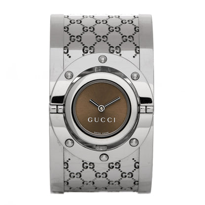 Gucci Stainless Steel 33mm Twirl Quartz Watch Brown 1 of 4