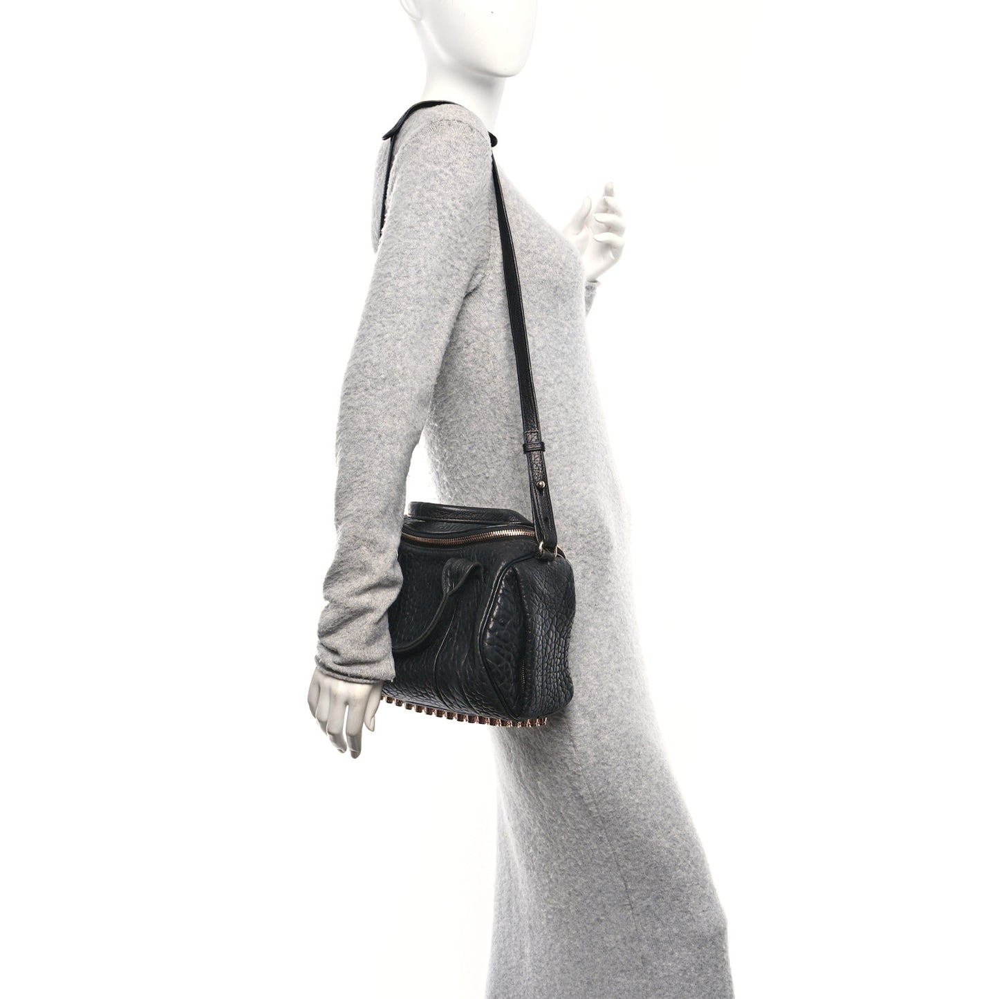 Pebbled Lambskin Rockie Black Rose Gold Hardware