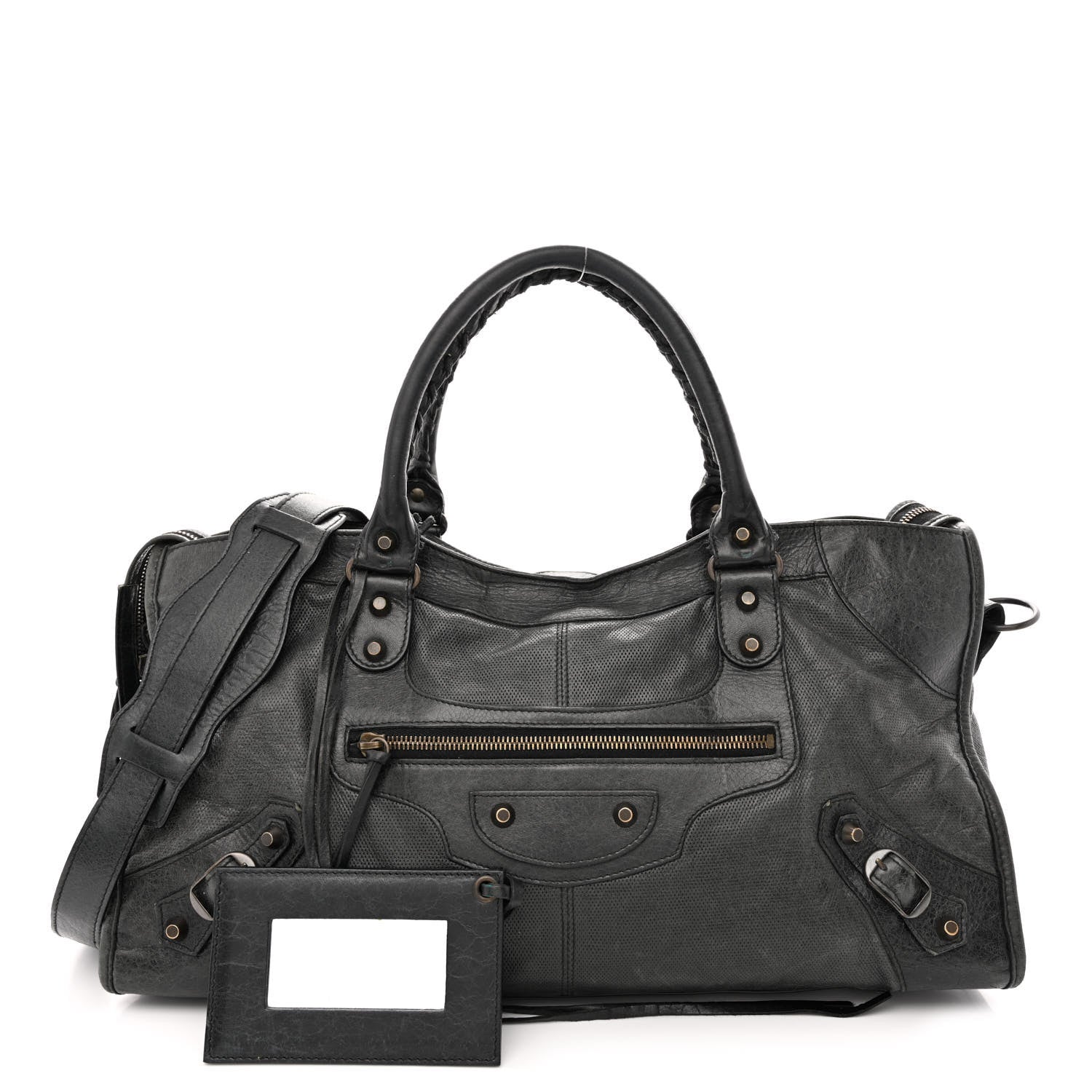 Balenciaga Agneau Perforated Classic Hardware City Black 1 of 23