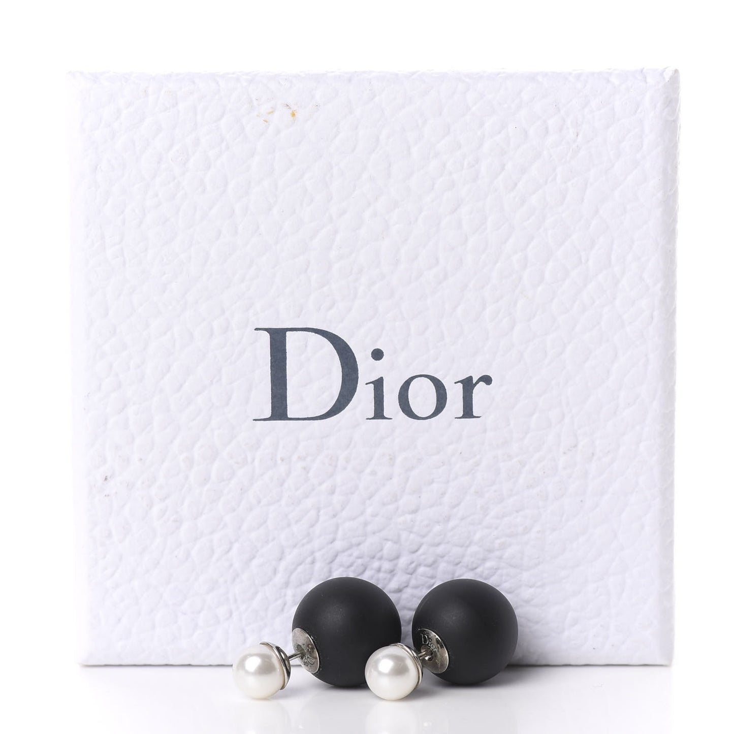 Mise En Dior Tribal Earrings Matte Black Pearl