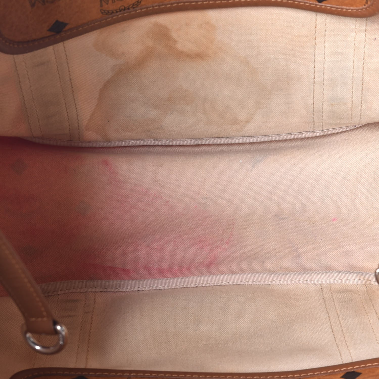 MCM Visetos Shopping Tote Cognac 5 of 9