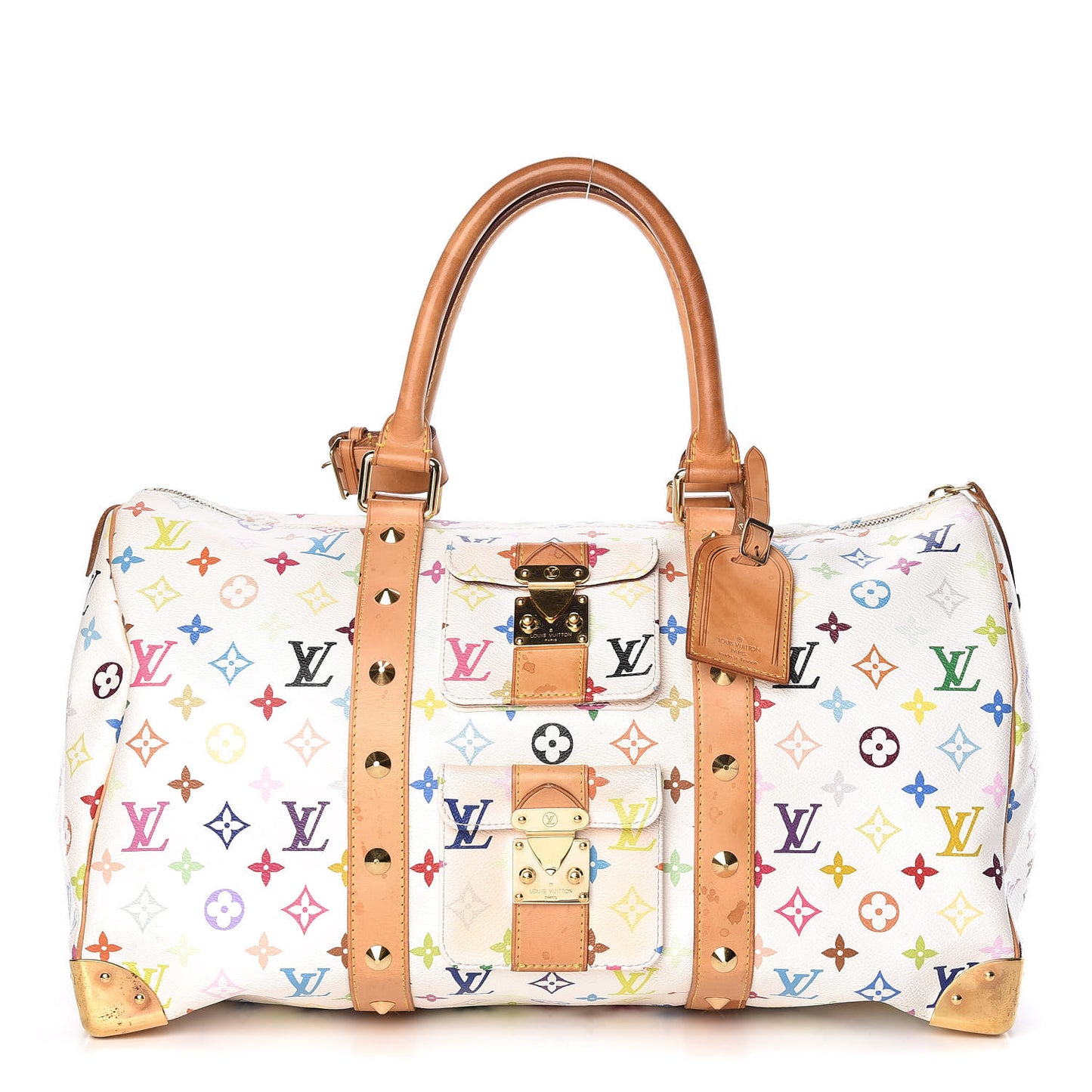 Monogram Multicolor Keepall 45 White