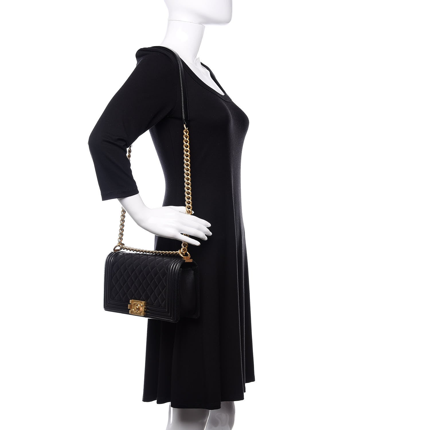 Chanel Lambskin Quilted Medium Boy Flap Black 2 of 12