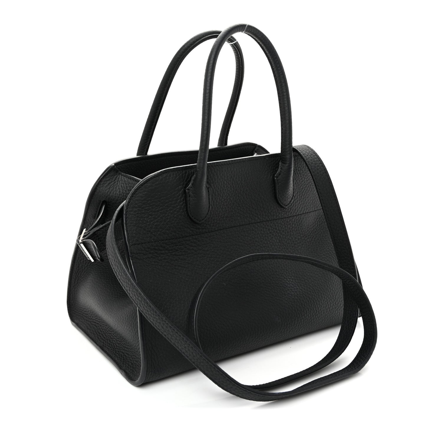 Grained Calfskin Soft Margaux 10 Bag Black