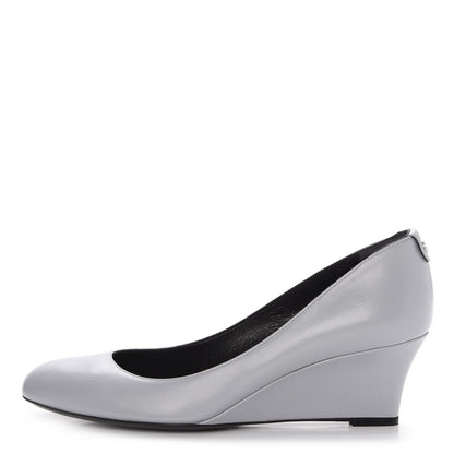 Gucci Nappa Wedge Pumps 37 Light Blue 1 of 9