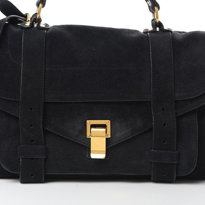 Proenza Schouler Suede Medium PS1 Satchel Navy 10 of 17