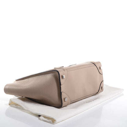 Celine Drummed Calfskin Micro Luggage Dune 4 of 9