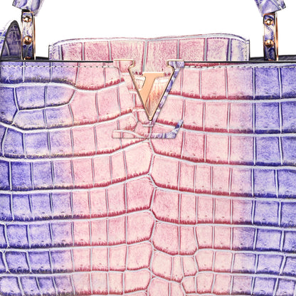 Louis Vuitton Crocodile Ombre BB Capucines Pink 7 of 9