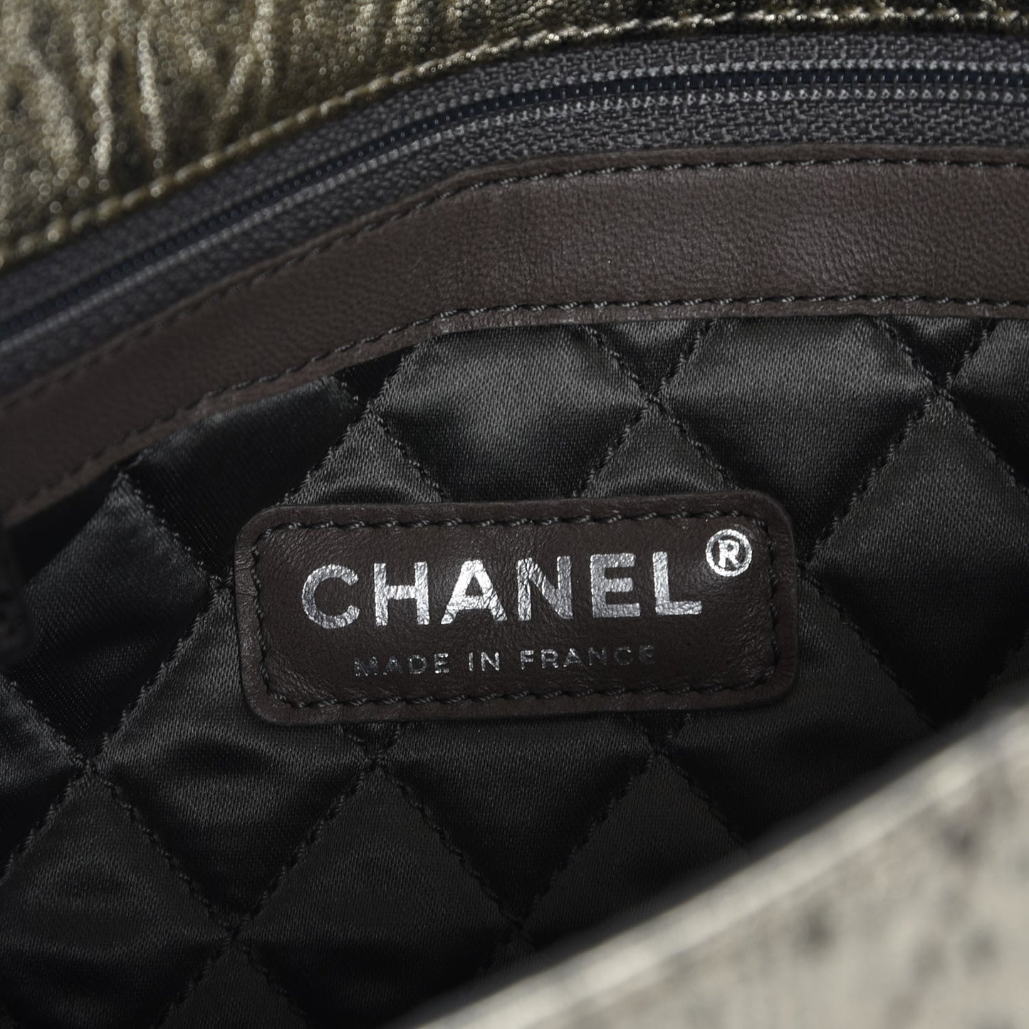 Distressed Metallic Lambskin Quilted Le Marais Ligne Flap Gold