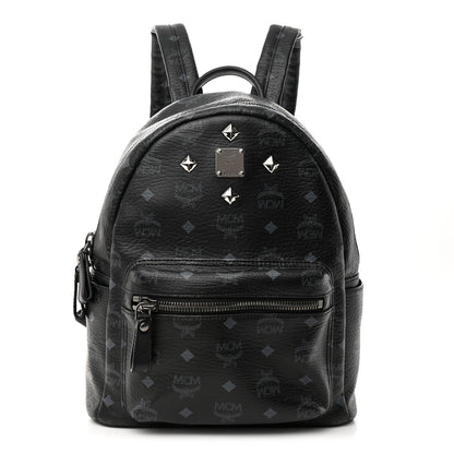 MCM Visetos Studded Small Dual Stark Backpack Black 1 of 15