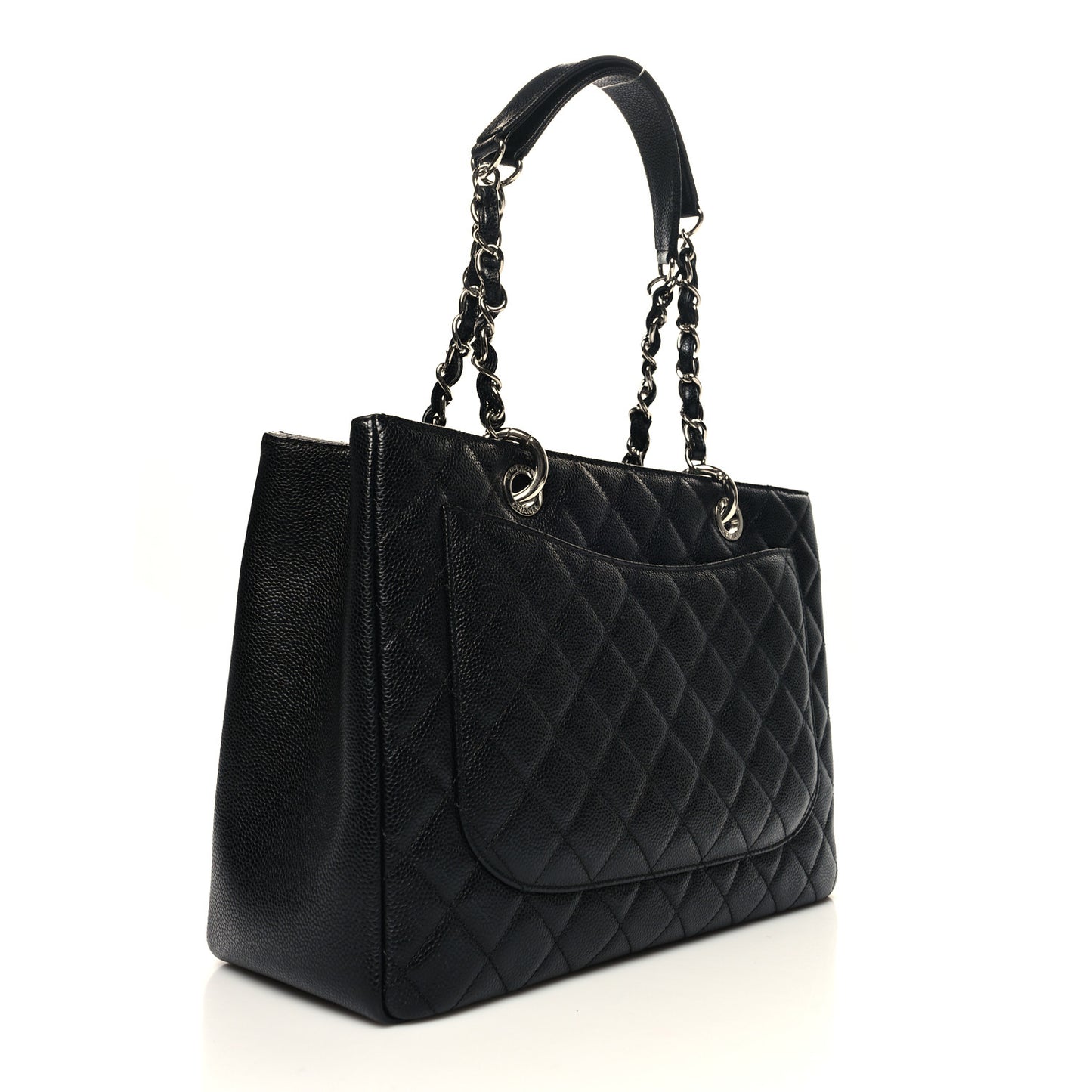 Caviar Quilted Grand Shopping Tote GST Black