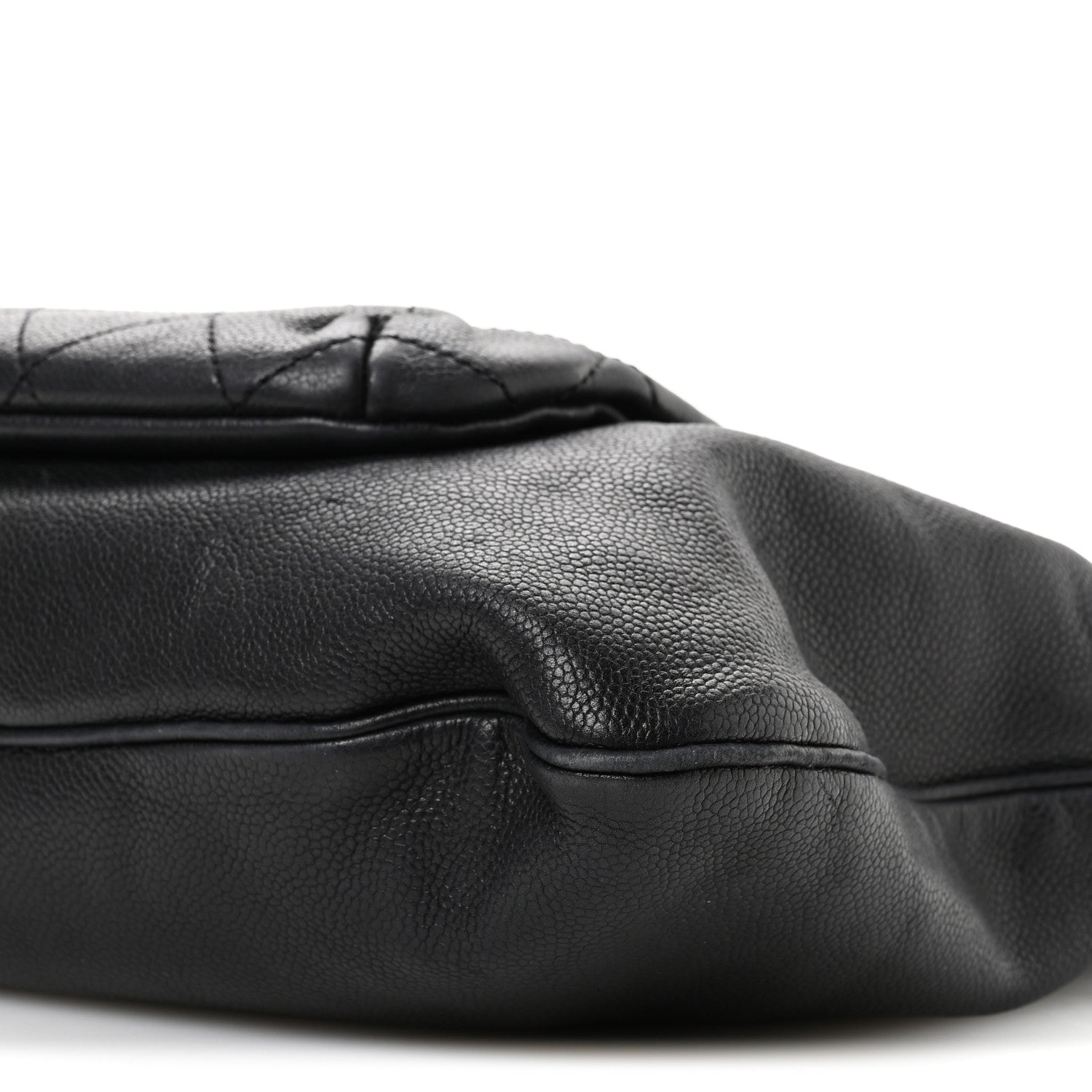 Chanel Caviar Stitched Pocket In The City Hobo Black 10 of 14